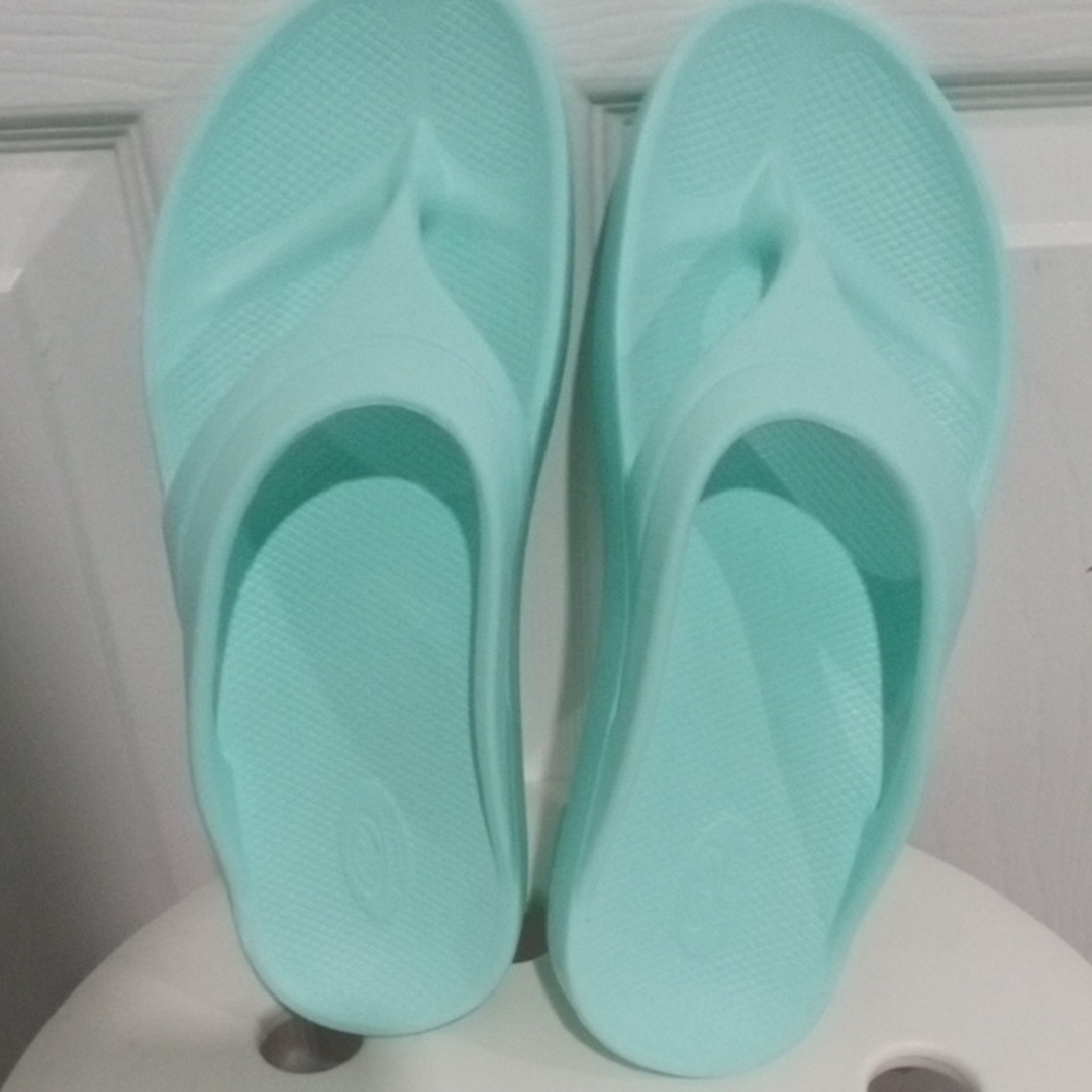 NWT Aqua/Seafoam Rubber Sandals